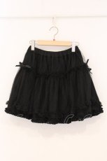 画像1: Amavel / リボン付きティアードボリュームスカート F クロ O-26-04-25-012-CA-SK-OW-OS (1)