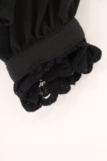 画像3: Ank Rouge / トーションレース配色丸襟ブラウス M クロ O-26-04-25-014-CA-BL-OW-OS (3)