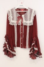 画像1: BABY,THE STARS SHINE BRIGHT / Maria de la Croix ブラウス  えんじ O-26-04-25-017-BA-BL-OW-OS (1)