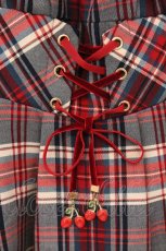 画像2: Secret Honey / 裾さくらんぼ刺繍ワンピース 2 アカ×ネイビー O-26-04-25-002-CA-OP-OW-OS (2)