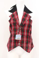 画像1: PUTUMAYO / チェックホルターベスト  レッド O-26-04-25-020-PT-TO-OW-OS (1)