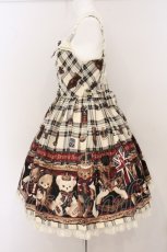 画像5: Angelic Pretty / British Bearジャンパースカート  アイボリー O-26-04-25-022-AP-OP-OW-OS (5)