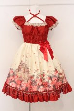 画像1: Enchantlic Enchantilly / いばら姫のワンピース（2014年）  キナリ×赤薔薇 O-26-04-25-024-LO-OP-OW-OS (1)