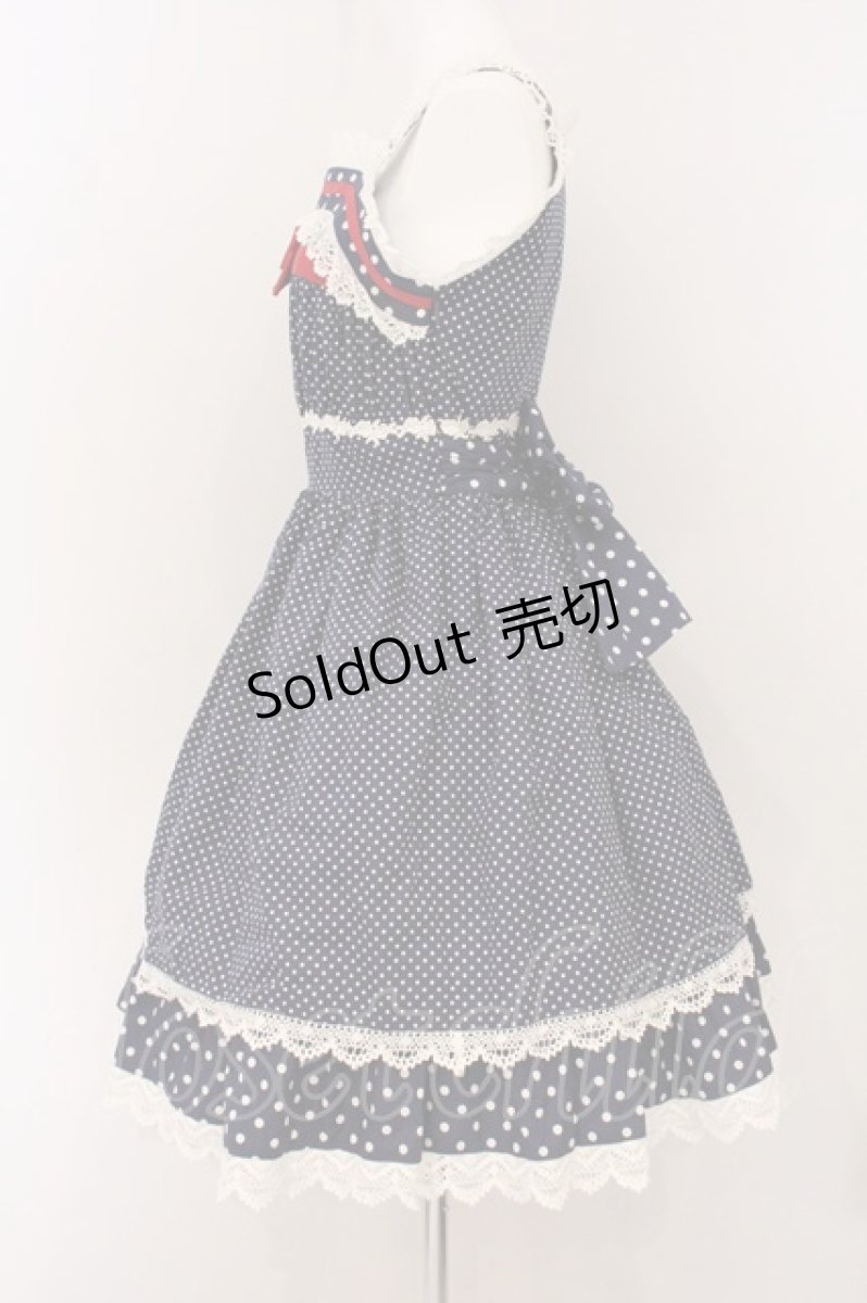 画像4: BABY,THE STARS SHINE BRIGHT / ドットRibbonジャンパースカート  Aタイプ・紺×オフシロレース O-26-04-25-025-BA-OP-OW-OS (4)