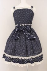 画像5: BABY,THE STARS SHINE BRIGHT / ドットRibbonジャンパースカート  Aタイプ・紺×オフシロレース O-26-04-25-025-BA-OP-OW-OS (5)