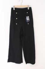 画像1: an another angelus / フロントゴールド釦使いストレートパンツ  クロ O-26-04-27-004-CA-PA-IG-OS (1)