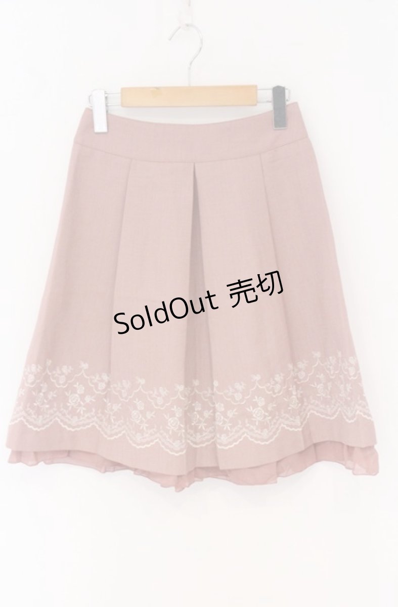 画像1: axes femme / スカラップ刺繍スカート M ピンク O-26-04-27-038-AX-SK-OW-ZT171 (1)