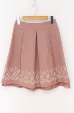 画像1: axes femme / スカラップ刺繍スカート M ピンク O-26-04-27-038-AX-SK-OW-OS (1)
