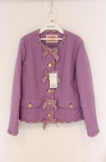 画像1: PINK HOUSE / リボントリミングノーカラージャケット 3(M) ラベンダー O-26-04-27-040-LO-JA-OW-OS (1)