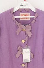 画像2: PINK HOUSE / リボントリミングノーカラージャケット 3(M) ラベンダー O-26-04-27-040-LO-JA-OW-OS (2)