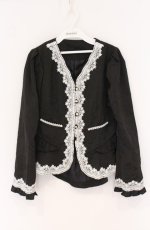 画像1: Eri Aino's collaboration / マノンローズ ジャケット M クロ×シロ O-26-04-27-043-PU-JA-OW-OS (1)