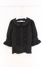 画像1: Eri Aino's collaboration / マノンローズ　ブラウス M クロ O-26-04-27-044-PU-BL-OW-OS (1)