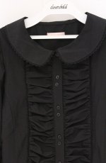 画像2: Eri Aino's collaboration / マノンローズ　ブラウス M クロ O-26-04-27-044-PU-BL-OW-OS (2)