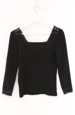 画像4: Kurumi Collaboration / マダムノクターン裏起毛インナートップス M クロ O-26-04-27-046-GO-TO-OW-OS (4)