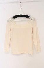 画像1: Kurumi Collaboration / マダムノクターン裏起毛インナートップス M アイボリー O-26-04-27-048-GO-TO-OW-OS (1)