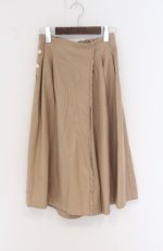 画像1: axes femme / ラップ風釦デザインガウチョパンツ M ベージュ O-26-04-27-006-AX-PA-OW-OS (1)