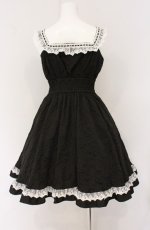 画像3: Eri Aino's collaboration / マノン・ローズ ジャンパースカート M クロ O-26-04-27-050-PU-OP-OW-OS (3)