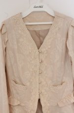 画像2: Eri Aino's collaboration / マノンローズ ジャケット M アイボリー O-26-04-27-051-PU-JA-OW-OS (2)