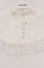 画像2: Eri Aino's collaboration / マノンローズ　つけ襟  シロ O-26-04-27-053-PU-ZA-OW-OS (2)