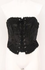 画像1: Millefleurs / レースアップコルセット  ブラック O-26-04-27-054-EL-TO-OW-OS (1)