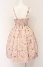 画像2: Chalmiere / フラッフィベア柄ジャンパースカート M ピンク O-26-04-27-058-0-OP-OW-OS (2)