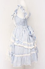 画像3: Chalmiere / ブリリアントローズジャンパースカート M サックス O-26-04-27-059-0-OP-OW-OS (3)