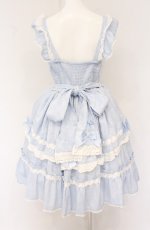 画像4: Chalmiere / ブリリアントローズジャンパースカート M サックス O-26-04-27-059-0-OP-OW-OS (4)