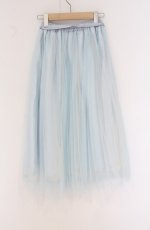 画像2: axes femme / プリーツチュールスカート  サックス O-26-04-27-007-AX-SK-IG-OS (2)