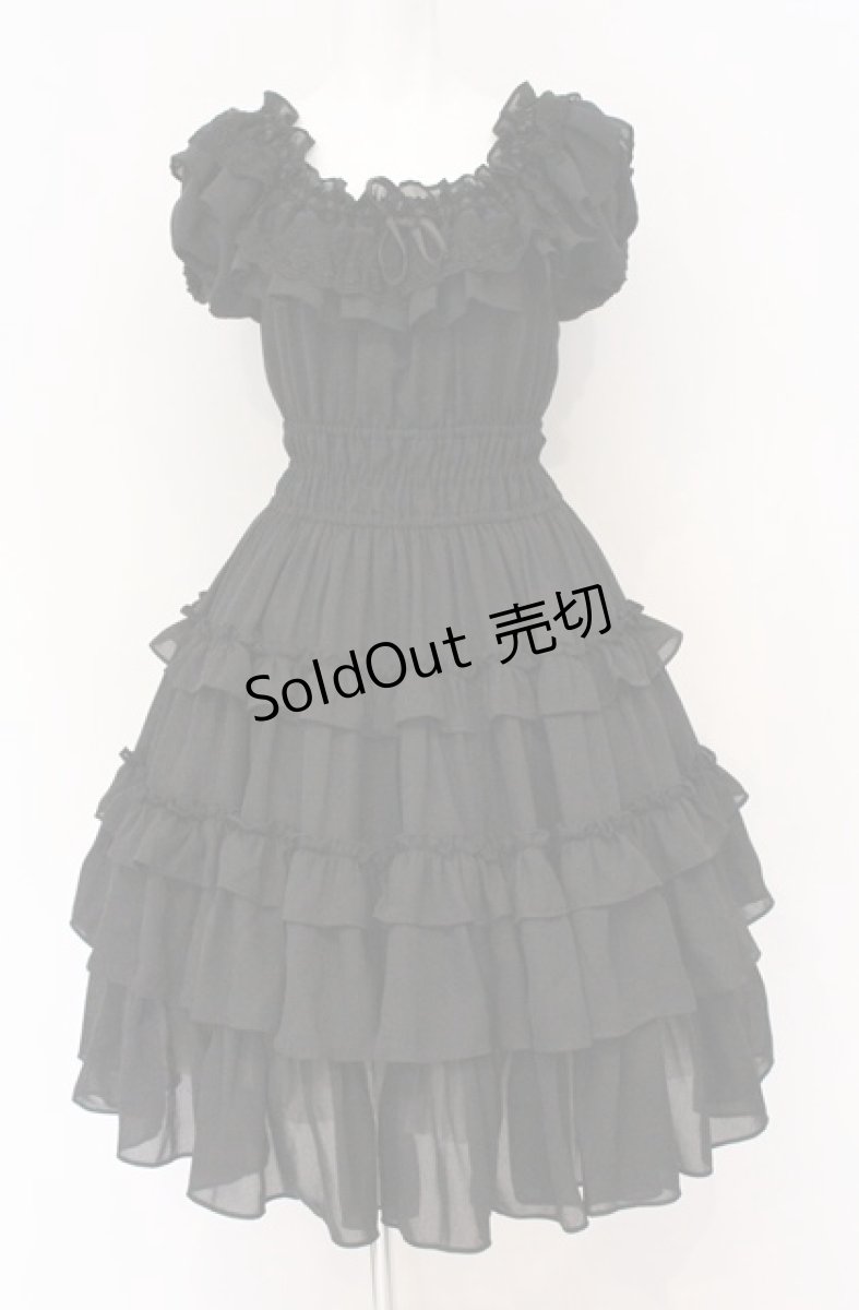 画像1: Millefleurs / ジョーゼットワンピース M ブラック O-26-04-27-063-EL-OP-OW-OS (1)