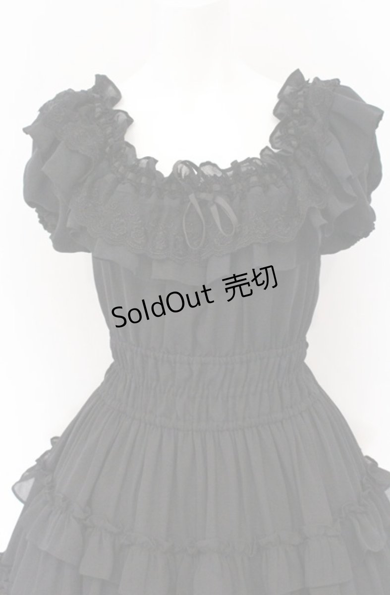 画像2: Millefleurs / ジョーゼットワンピース M ブラック O-26-04-27-063-EL-OP-OW-OS (2)