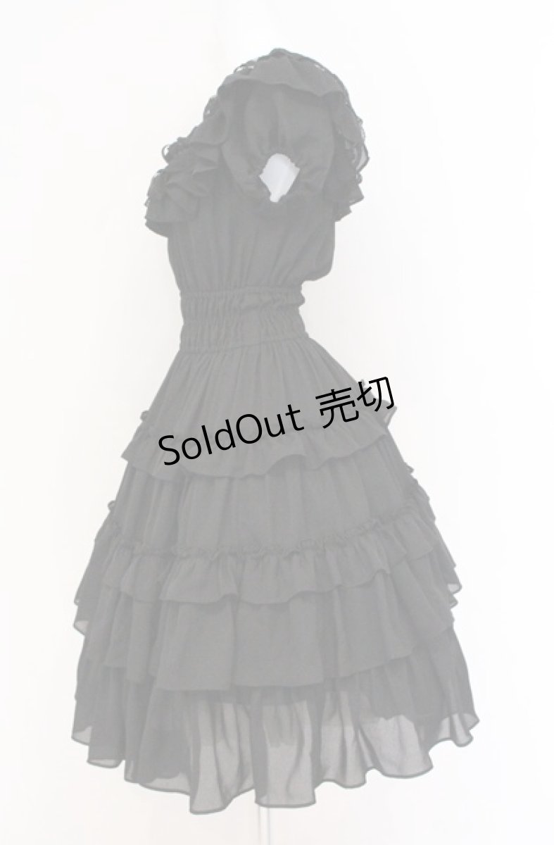 画像3: Millefleurs / ジョーゼットワンピース M ブラック O-26-04-27-063-EL-OP-OW-OS (3)