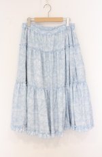 画像1: m petit by misako / AM*ジュイパニエスカート 3L サックス×アイボリー O-26-04-27-1001-LO-SK-IG-OS (1)