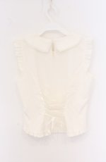 画像3: axes femme / パール付薔薇刺繍ノースリブラウス F キナリ O-26-04-27-1035-AX-BL-OW-OS (3)