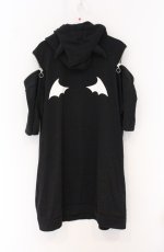 画像2: NOEMIE / クロミ 病みくま肩ジップユニセックスパーカー  クロ O-26-04-27-1038-LO-TO-IG-OS (2)