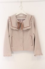 画像1: m petit by misako / セーラー襟ショートコート 4L ピンク O-26-04-27-1043-LO-CO-IG-OS (1)