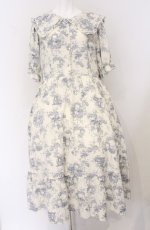 画像1: m petit by misako / トワルドジュイワンピース 4L オフシロ×Bルウー O-26-04-27-1044-LO-OP-IG-OS (1)