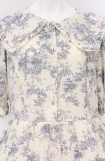 画像2: m petit by misako / トワルドジュイワンピース 4L オフシロ×Bルウー O-26-04-27-1044-LO-OP-IG-OS (2)