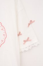 画像2: merry jenny / マロンクリームribbonスリーブTee  シロ O-26-04-27-1046-LO-TS-IG-OS (2)