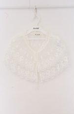 画像1: axes femme / リボンレースボリューム付け襟 F シロ O-26-04-27-1049-AX-ZA-IG-OS (1)