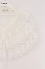 画像2: axes femme / リボンレースボリューム付け襟 F シロ O-26-04-27-1049-AX-ZA-IG-OS (2)