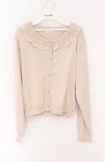 画像1: m petit by misako / AOKフリルニットカーディガン 3L アイボリー O-26-04-27-1051-LO-TO-IG-OS (1)