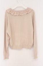 画像3: m petit by misako / AOKフリルニットカーディガン 3L アイボリー O-26-04-27-1051-LO-TO-IG-OS (3)