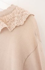 画像4: m petit by misako / AOKフリルニットカーディガン 3L アイボリー O-26-04-27-1051-LO-TO-IG-OS (4)