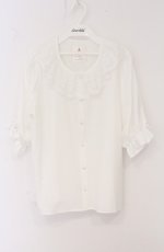 画像1: m petit by misako / NINA'Sコラボブラウス L シロ O-26-04-27-1058-LO-BL-IG-OS (1)