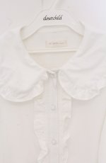 画像2: m petit by misako / AM マルエリフリルブラウス LL シロ O-26-04-27-1059-LO-BL-IG-OS (2)