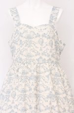 画像2: m petit by misako / MSKトワルドジュイジャンパースカート 4L アイボリー×サックス O-26-04-27-1065-LO-SK-IG-OS (2)