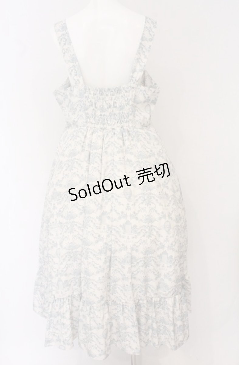 画像3: m petit by misako / MSKトワルドジュイジャンパースカート 4L アイボリー×サックス O-26-04-27-1065-LO-SK-IG-OS (3)