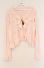 画像1: Alice Mashiro / TT*MAAリボンニット ボレロ 3L ピンク O-26-04-27-1068-PU-TO-IG-OS (1)