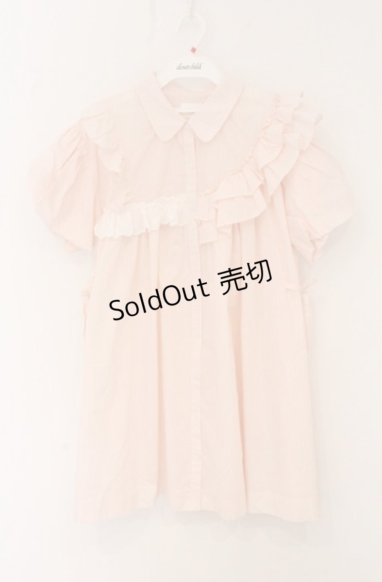画像1: merry jenny / stripe frillfrill ワンピース  ピンク O-26-04-27-1069-LO-OP-IG-OS (1)