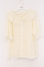 画像1: m petit by misako / AOKレースブラウス 3L アイボリー O-26-04-27-1071-LO-BL-IG-OS (1)